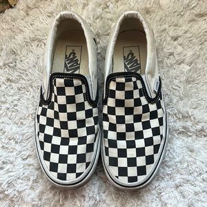 Platform checkered vans